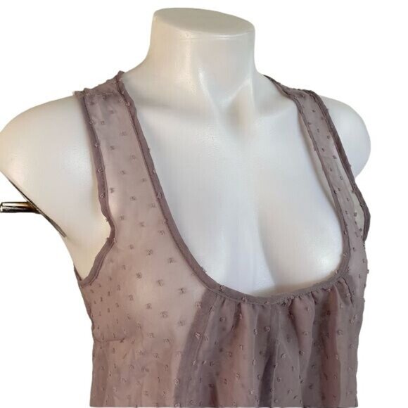 Love on a Hanger Lavender Purple Tank Camisole Mesh Top Size M - Picture 5 of 10